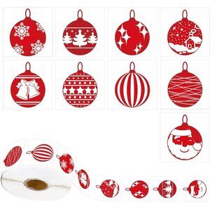 1000Pcs Christmas Themed Sticker Roll - 1.5" Festive Labels for Gifts & Cards
